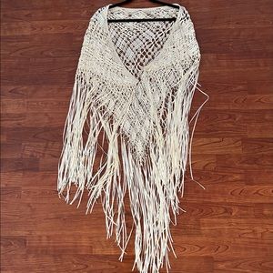 Lucky Brand Macrame Shawl